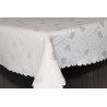 Bialy obrus - listek - ząbek 280x140