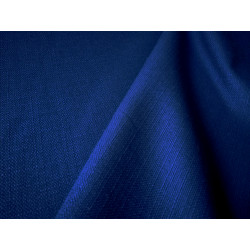 Tkanina obrusowa - niebieska - lniana