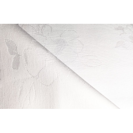 Biały obrus - kwiaty - podkład kopertowy 340x150