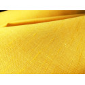 Tkanina lniana w cętki - ciepły żółty