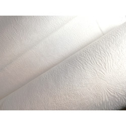 Tkanina obrusowa - biała - motyw kwiatowy 8512