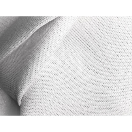 Tkanina obrusowa - biała ze srebrną nitką