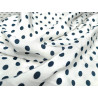 Tkanina w małe groszki - czarno-biała