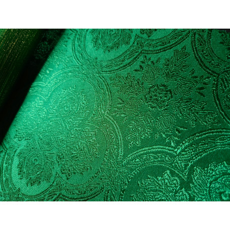Tkanina ornatowa - zielony kolor 5154