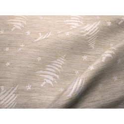 Tkanina obrusowa - świąteczna - beźowa