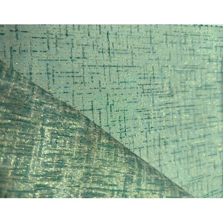 Tkanina ornatowa - zielono-złota 206693