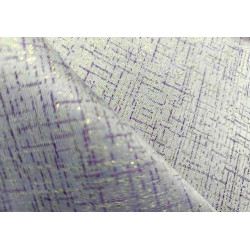 Tkanina ornatowa -biało-filetowa 206693/PB