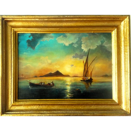 Obraz - Zatoka Neapolitańska 1841r