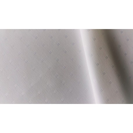 Tkanina obrusowa - biała-małe kwadraty