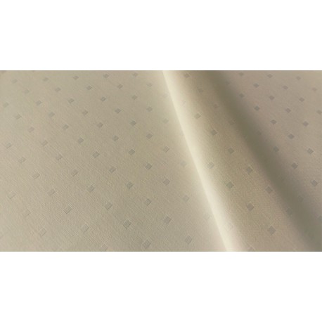 Tkanina obrusowa - kremowa -małe kwadraty